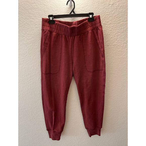 CAbi Burgundy Jogger Pants Soft Knit Elastic Waist Women’s M Loungewear Travel - Picture 4 of 7